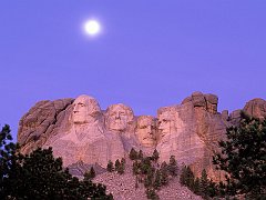 Moon Over Mount Rushmore, South Dakota